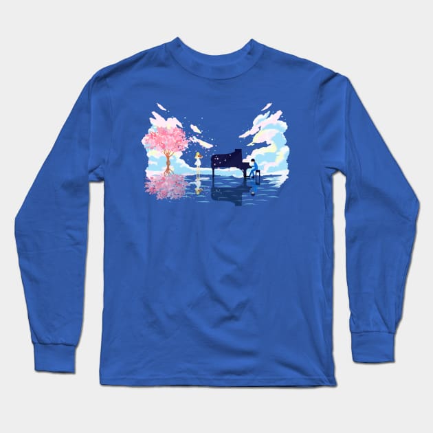 Your Lie In April Long Sleeve T-Shirt by MariDesigns